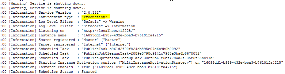 publishlogoutput